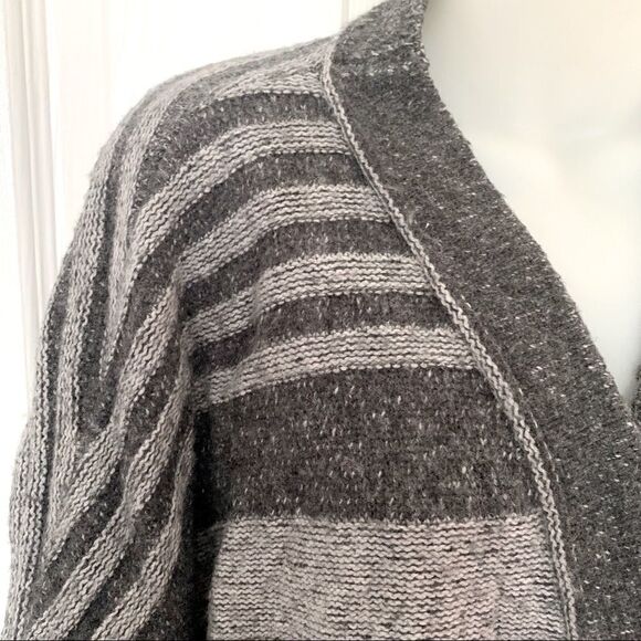Ann Taylor Loft Gray Striped Open Cardigan – Size XS - Picture 4 of 7
